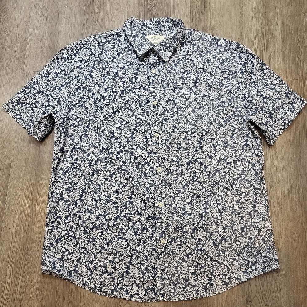 St. John's Bay Hawaiian Shirt Top Men's Size XXL Made in India